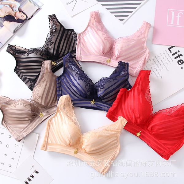 59% off factory outlet store paris allure no steel ring gathered bra adjustable lace back women's vest underwear, Red;black
59% off factory outlet store paris allure no steel ring gathered bra adjustable lace back women's vest underwear, Red;black