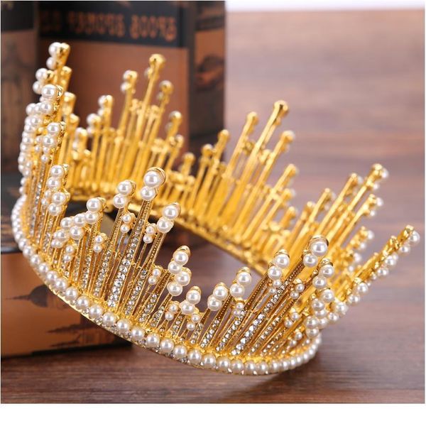 vintage wedding crown pearl rhinestone gold crown bridal headdress king crown wedding prom hair accessories jewelry acc jllcts, Silver
vintage wedding crown pearl rhinestone gold crown bridal headdress king crown wedding prom hair accessories jewelry acc jllcts, Silver