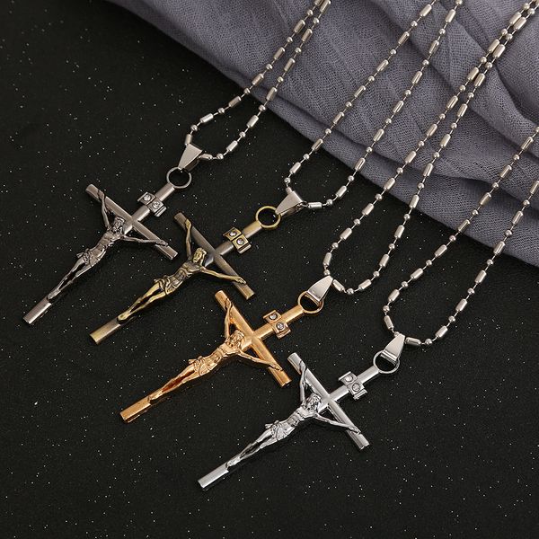 vintage classic punk statement necklace trendy male silver gold color crucifix cross jesus piece necklace&pendants men jewelry
vintage classic punk statement necklace trendy male silver gold color crucifix cross jesus piece necklace&pendants men jewelry