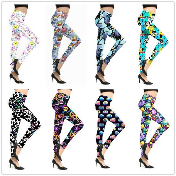 women's leggings 2021 printed cartoon abstract graffiti print yoga hip high waist, Black
women's leggings 2021 printed cartoon abstract graffiti print yoga hip high waist, Black