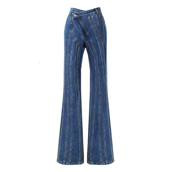 2021 new vintage high waist flare pant for women streetwear loose female denim buttons zipper ladies jeans b2ds, Blue
2021 new vintage high waist flare pant for women streetwear loose female denim buttons zipper ladies jeans b2ds, Blue