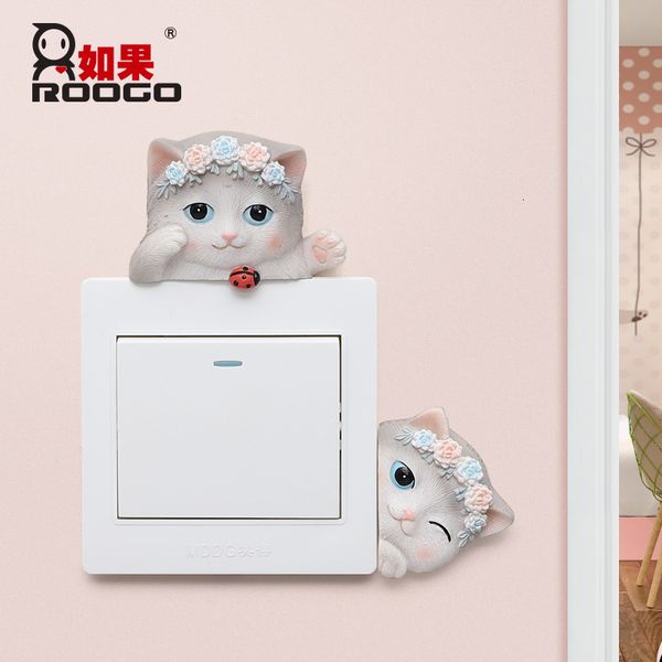 cute luminous stickers cat switch wall paste decoration creative three-dimensional socket panel resin protective cover
cute luminous stickers cat switch wall paste decoration creative three-dimensional socket panel resin protective cover