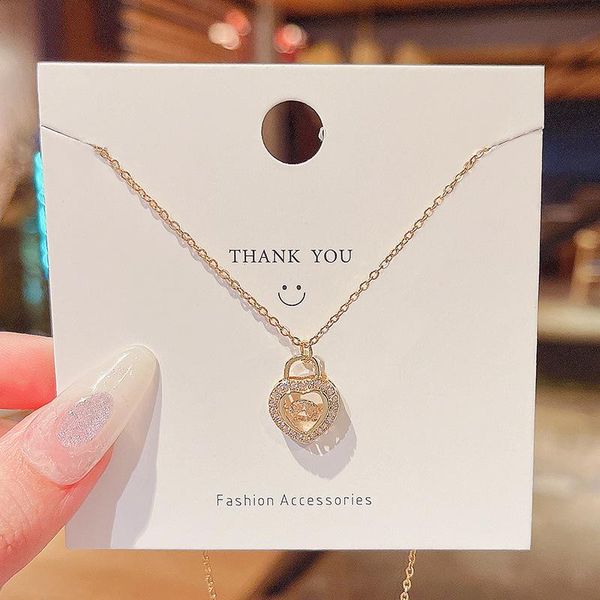 pendant necklaces korean style temperament design, beating heart titanium steel necklace female ins tide super fairy fashion net red same cl, Silver
pendant necklaces korean style temperament design, beating heart titanium steel necklace female ins tide super fairy fashion net red same cl, Silver