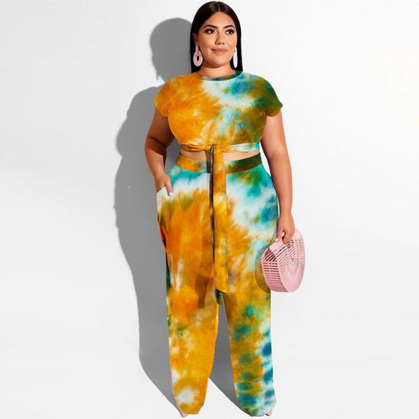 plus size tracksuits tie dyeing printed bandage fashion casual suit for women xl-5xl two piece set crop high waist wide leg long pants, Black
plus size tracksuits tie dyeing printed bandage fashion casual suit for women xl-5xl two piece set crop high waist wide leg long pants, Black