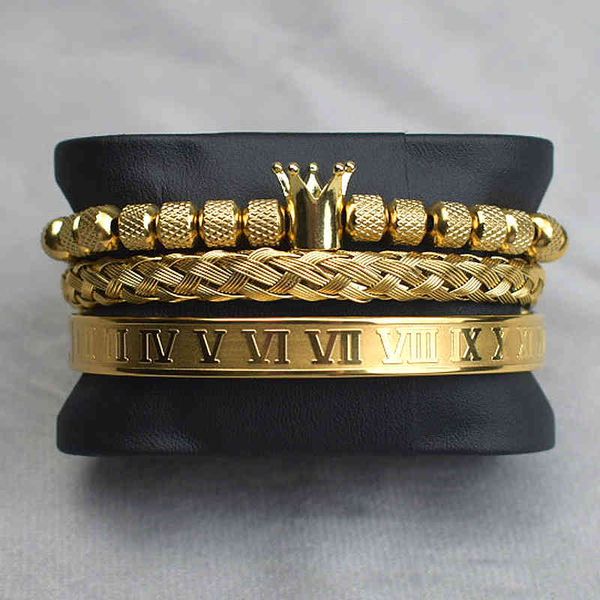 bangle bracelets punk crown pineapple bead reticulated stainless steel woven twist roman set, Golden;silver
bangle bracelets punk crown pineapple bead reticulated stainless steel woven twist roman set, Golden;silver