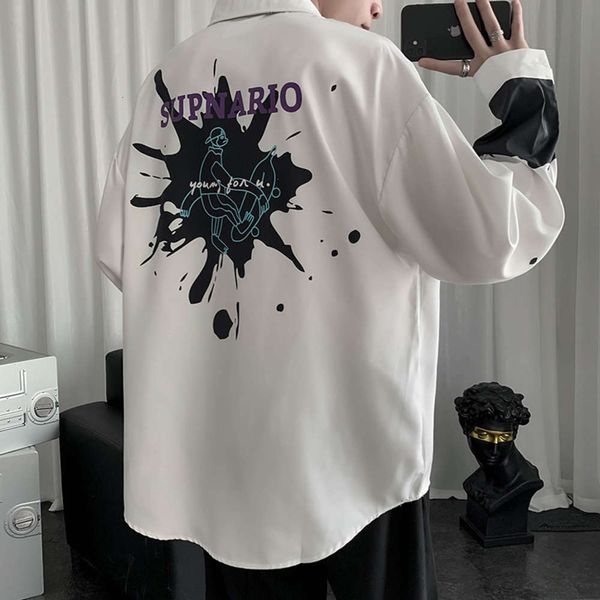 inschao brand dark black personalized graffiti printed long sleeve shirt men's spring and autumn korean version ruffian handsome loose, White;black
inschao brand dark black personalized graffiti printed long sleeve shirt men's spring and autumn korean version ruffian handsome loose, White;black