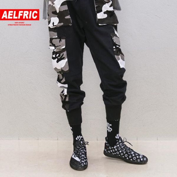 men's pants aelfric hip hop patchwork zipper pockets cargo men 2021 fashion harajuku streetwear casual elastic waist joggers trousers, Black
men's pants aelfric hip hop patchwork zipper pockets cargo men 2021 fashion harajuku streetwear casual elastic waist joggers trousers, Black