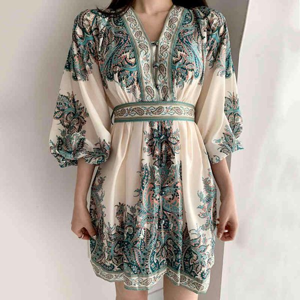 casual dresses korean chic retro ethnic print v-neck tie bow waist single-breasted puff sleeve dress female cwjv, Black;gray
casual dresses korean chic retro ethnic print v-neck tie bow waist single-breasted puff sleeve dress female cwjv, Black;gray