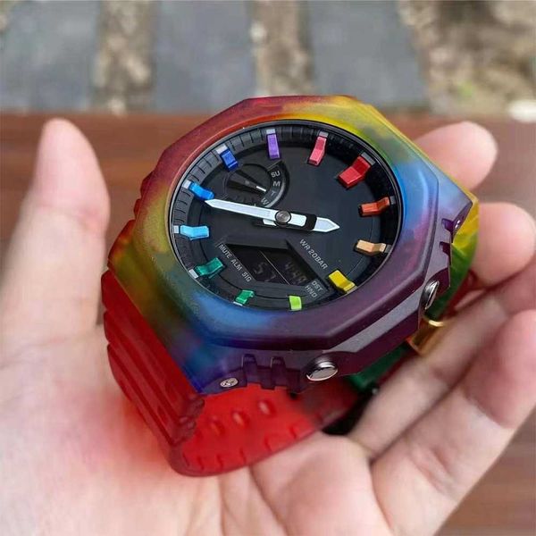 men's digital sports ga2100 watch with led dual display, automatic hand-raising light, all pointers can be operated, waterproof and sho, Slivery;brown
men's digital sports ga2100 watch with led dual display, automatic hand-raising light, all pointers can be operated, waterproof and sho, Slivery;brown