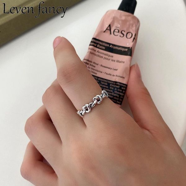 cluster rings 925 sterling silver ring intertwined knotted for women elegant vintage adjustable fine jewelry korean retro, Golden;silver
cluster rings 925 sterling silver ring intertwined knotted for women elegant vintage adjustable fine jewelry korean retro, Golden;silver