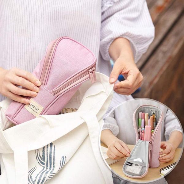 storage bags multifunctional pencil case standing bag pouch large capacity stationery pen for teen student
storage bags multifunctional pencil case standing bag pouch large capacity stationery pen for teen student