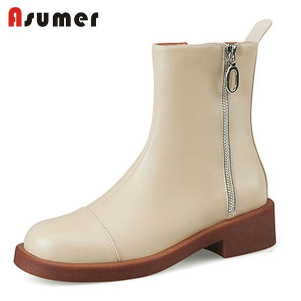 boots asumer 2022 black low heels casual shoes women genuine leather footwear autumn winter simple zip ankle
boots asumer 2022 black low heels casual shoes women genuine leather footwear autumn winter simple zip ankle
