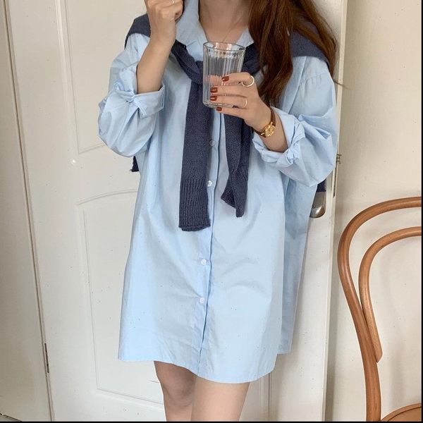lazy style solid straight feminine loose 2021 women casual chic shirt dresses office lady elegant mini dresses, Black;gray
lazy style solid straight feminine loose 2021 women casual chic shirt dresses office lady elegant mini dresses, Black;gray