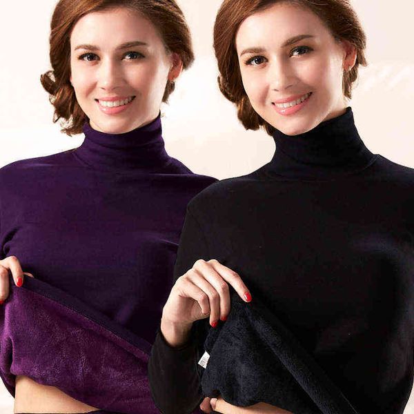 thermal wear for women long johns fleece thicken long sleeve thermal underwear set turtleneck long pants suit cotton sweater 220112, Black;pink
thermal wear for women long johns fleece thicken long sleeve thermal underwear set turtleneck long pants suit cotton sweater 220112, Black;pink