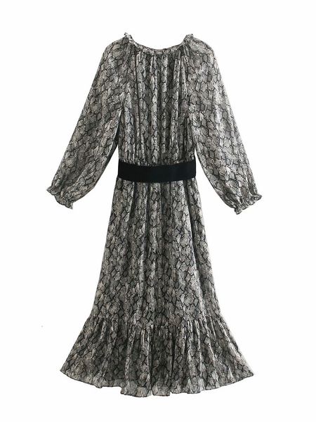 new 2021 fashion snake women midi es long sleeve with belt elegant clothes ruffes hem dy3o, White
new 2021 fashion snake women midi es long sleeve with belt elegant clothes ruffes hem dy3o, White