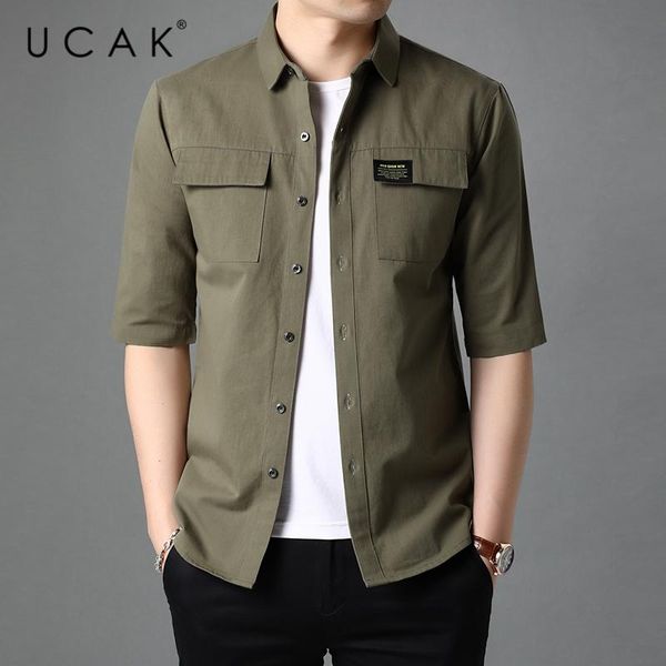 men's casual shirts ucak brand summer streetwear fashion style big pocket 100% cotton short sleeve shirt men clothing homme u62, White;black
men's casual shirts ucak brand summer streetwear fashion style big pocket 100% cotton short sleeve shirt men clothing homme u62, White;black