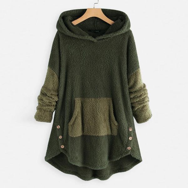 women fluffy coat loose hoodie sweatshirt patchwork kawaii cat ear hooded hoodie buttons fleece jackets tracksuit coat, Black
women fluffy coat loose hoodie sweatshirt patchwork kawaii cat ear hooded hoodie buttons fleece jackets tracksuit coat, Black