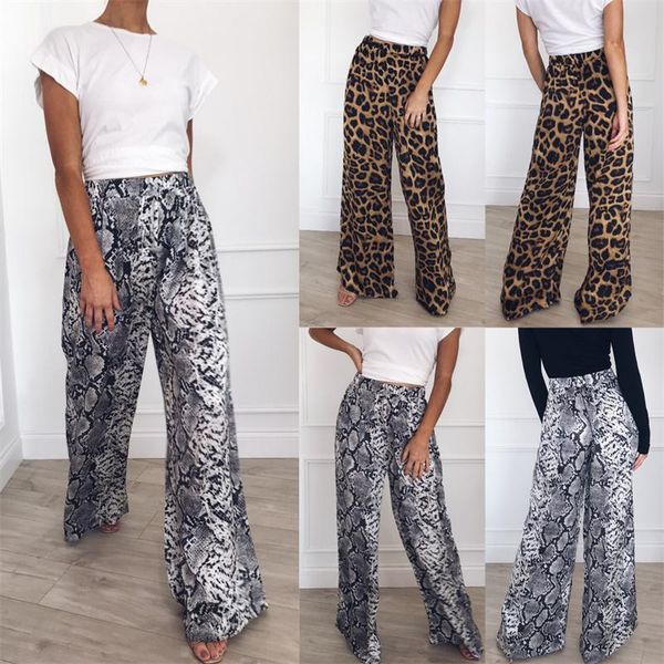 women's pants & capris chronstyle fashion autumn leopard print wide leg women high waist loose snake skin elegant office lady trousers, Black;white
women's pants & capris chronstyle fashion autumn leopard print wide leg women high waist loose snake skin elegant office lady trousers, Black;white