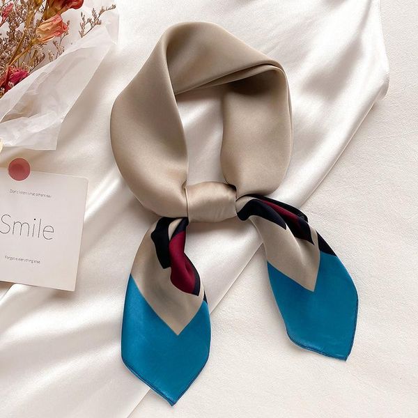 scarves small square scarf female spring and autumn printing multi-function stewardess simulation silk summer shawl, Blue;gray
scarves small square scarf female spring and autumn printing multi-function stewardess simulation silk summer shawl, Blue;gray