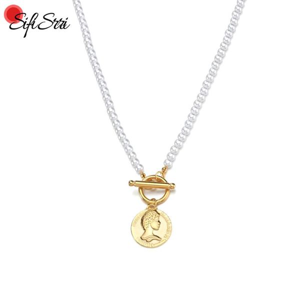 chains sifisrri monarchess queen's head pendant ot-buckle pearl chain necklace stainless steel for women jewelry accessories gift, Silver
chains sifisrri monarchess queen's head pendant ot-buckle pearl chain necklace stainless steel for women jewelry accessories gift, Silver