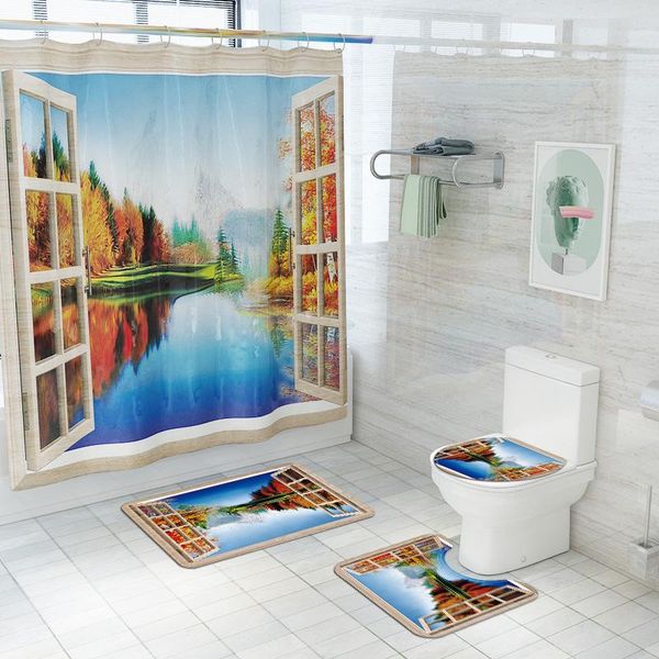 bath mats scenic printing bathroom carpet set mat shower curtain toilet decorative floor
bath mats scenic printing bathroom carpet set mat shower curtain toilet decorative floor