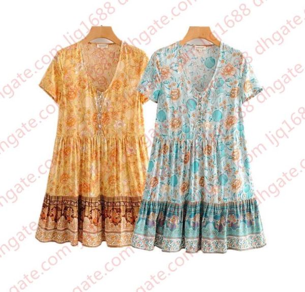 women floral printed mini dress v neck short sleeve vintage vestidos summer bohemian holiday 2020 new beach casual clothes boho dresses, Black;gray
women floral printed mini dress v neck short sleeve vintage vestidos summer bohemian holiday 2020 new beach casual clothes boho dresses, Black;gray