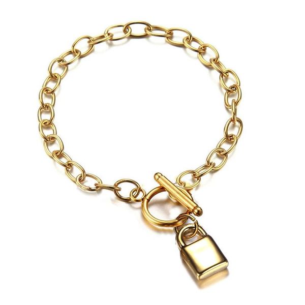 charm bracelets 100% stainless steel love lock bracelet toggle gold/steel color boyfriend girlfriend gift fashion jewelry metal accessories, Golden;silver
charm bracelets 100% stainless steel love lock bracelet toggle gold/steel color boyfriend girlfriend gift fashion jewelry metal accessories, Golden;silver