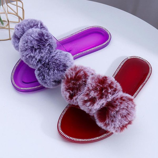 slippers women faux fur flip flops pompom summer fluffy ladies sandals crystal house for 2021 fashion, Black
slippers women faux fur flip flops pompom summer fluffy ladies sandals crystal house for 2021 fashion, Black