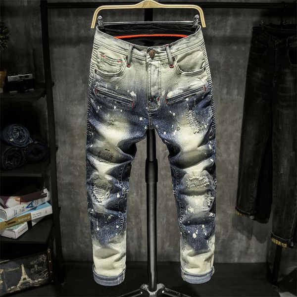skinny jeans men ripped spijkerbroeken heren jean homme pantalon spijkerbroeken heren pants streetwear biker hiphop trousers, Blue
skinny jeans men ripped spijkerbroeken heren jean homme pantalon spijkerbroeken heren pants streetwear biker hiphop trousers, Blue