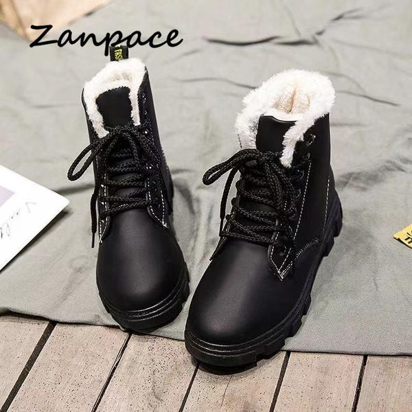 boots zanpace 2021 winter women's plus velvet snow leather lace-up non-slip shoes for women warm black platform
boots zanpace 2021 winter women's plus velvet snow leather lace-up non-slip shoes for women warm black platform