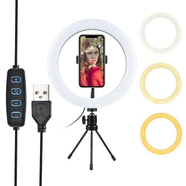10 inch led selfie ring light adjustable usb charging fill light with phone holder clamp for makeup
10 inch led selfie ring light adjustable usb charging fill light with phone holder clamp for makeup