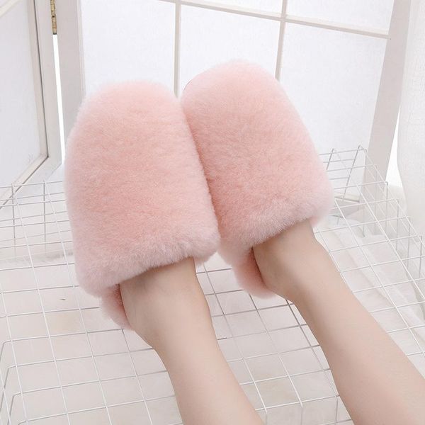 slippers brand natural sheepskin fur fashion winter women indoor warm wool home lady casual house shoes, Black
slippers brand natural sheepskin fur fashion winter women indoor warm wool home lady casual house shoes, Black