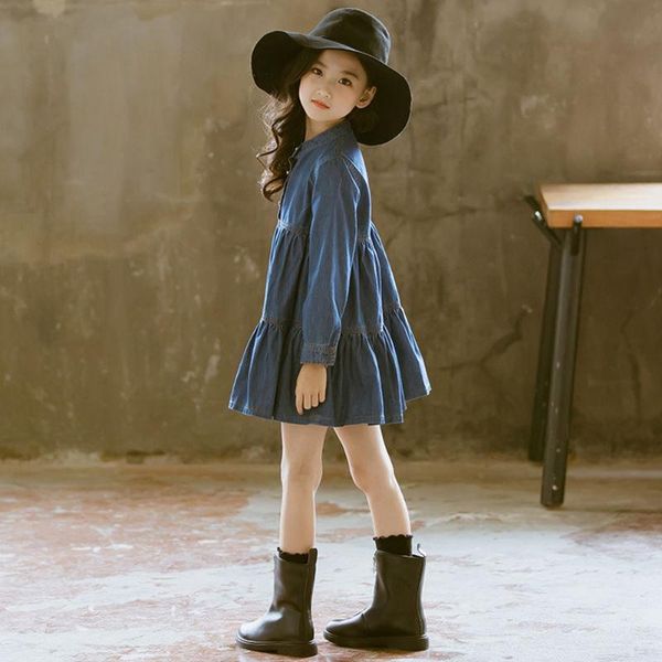 girl's dresses 2021 spring kids soft denim for girls blue knee length full dress children toddler fall clothes teen princess, Red;yellow
girl's dresses 2021 spring kids soft denim for girls blue knee length full dress children toddler fall clothes teen princess, Red;yellow