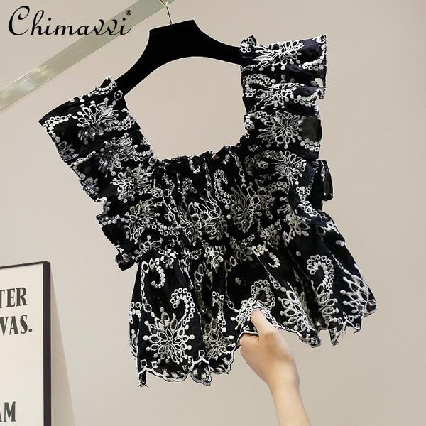 women's blouses & shirts exquisite hollow-out crochet embroidery 2021 elastic waisted sleeveless square collar pullover fashion shi, White
women's blouses & shirts exquisite hollow-out crochet embroidery 2021 elastic waisted sleeveless square collar pullover fashion shi, White