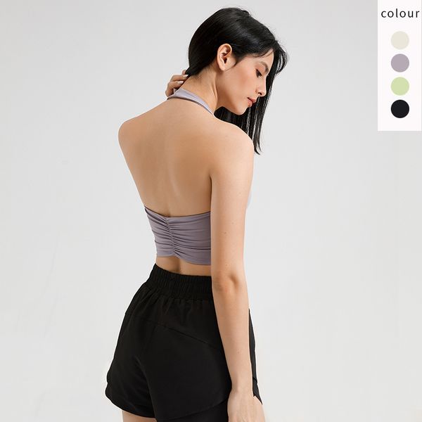sports neck hanging women gather for running fitness bra and wear waist closing yoga vest, Gray
sports neck hanging women gather for running fitness bra and wear waist closing yoga vest, Gray