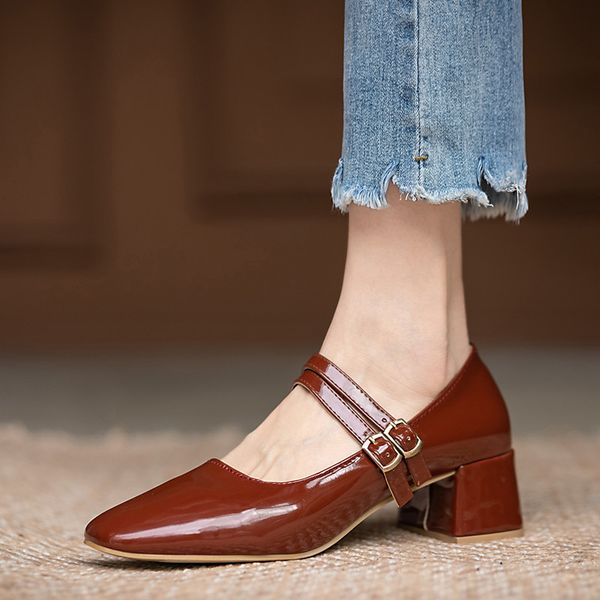 women dress shoes square toe mary janes shoes double buckle mid heels pumps office ladies shoe zapatos mujer spring autumn 8827ndress shoes, Black
women dress shoes square toe mary janes shoes double buckle mid heels pumps office ladies shoe zapatos mujer spring autumn 8827ndress shoes, Black