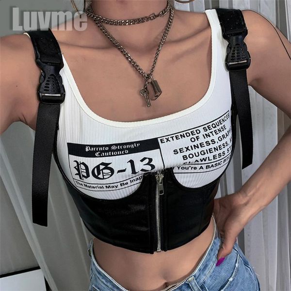 women's shapers white black basic punk print crop womens tank 2021 summer wild casual leather camisole mujer stretch slim tees, Black;white
women's shapers white black basic punk print crop womens tank 2021 summer wild casual leather camisole mujer stretch slim tees, Black;white