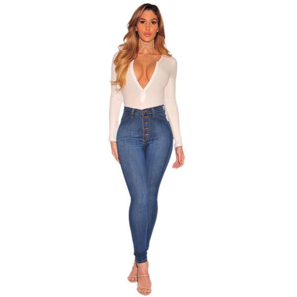 women's jeans women skinny high waist botton slimming denim pants causal solid color lady vintage female pencil trousers, Blue
women's jeans women skinny high waist botton slimming denim pants causal solid color lady vintage female pencil trousers, Blue
