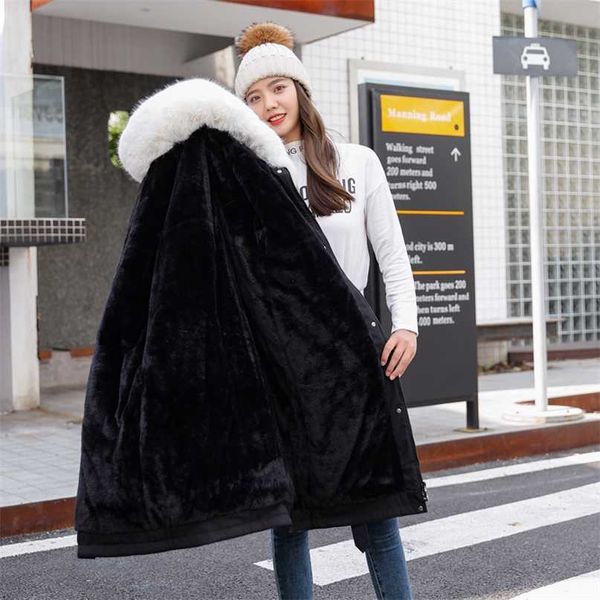 winter women collection jacket coat there hood with fur collar knee-length warm parka long slim thick fanmuer 211216, Black
winter women collection jacket coat there hood with fur collar knee-length warm parka long slim thick fanmuer 211216, Black