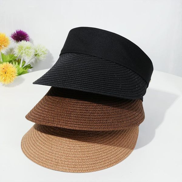 Wide Brim Straw Cap Women Portable Beach Sun Hat Roll Up Summer Casual Outdoor Sunscreen Visors, Blue;gray
Wide Brim Straw Cap Women Portable Beach Sun Hat Roll Up Summer Casual Outdoor Sunscreen Visors, Blue;gray