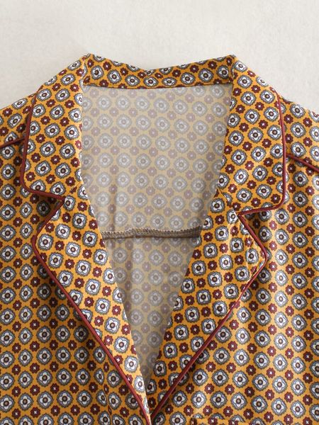 2021 new arrival pajama style print blouses casual blusas women short sleeve ah5w, White
2021 new arrival pajama style print blouses casual blusas women short sleeve ah5w, White