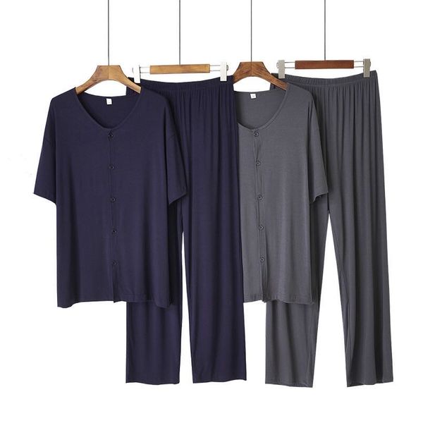 2021 new korean pajamas men's spring and autumn cotton wear loose casual v-neck cardigan short sleeve trousers home suit z5es, Black;brown
2021 new korean pajamas men's spring and autumn cotton wear loose casual v-neck cardigan short sleeve trousers home suit z5es, Black;brown