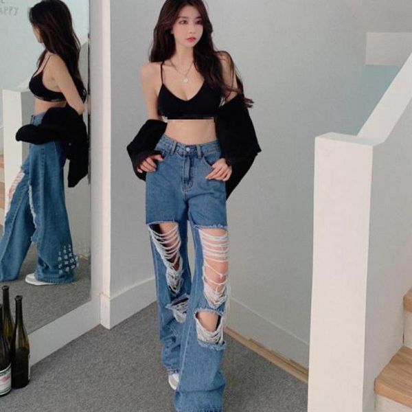women's jeans woman streetwear vintage quality fashion harajuku straight pants high waist clothes wide leg ripped denim clothing blue
women's jeans woman streetwear vintage quality fashion harajuku straight pants high waist clothes wide leg ripped denim clothing blue