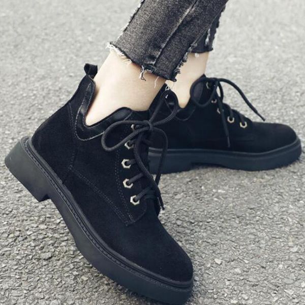 boots autumn british style v mouth female retro thick bare lace up flat single women zapatos de mujer yy7, Black
boots autumn british style v mouth female retro thick bare lace up flat single women zapatos de mujer yy7, Black