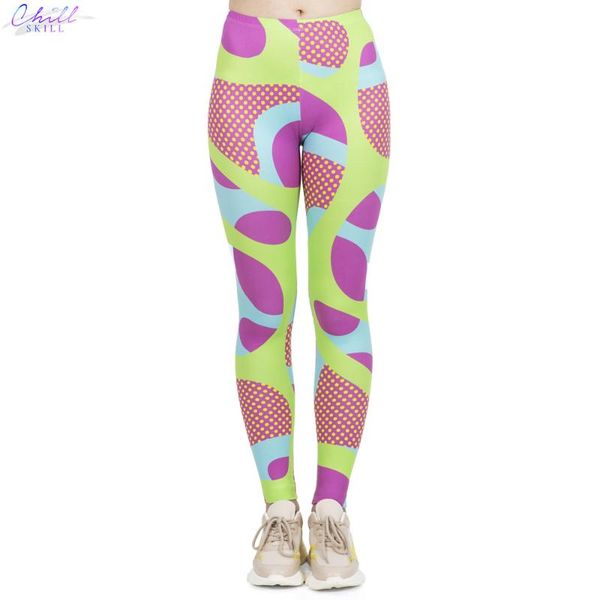 women's leggings chill skill s women fashion high elasticity workout jogging pants fluorescent squiggle printed sport, Black
women's leggings chill skill s women fashion high elasticity workout jogging pants fluorescent squiggle printed sport, Black