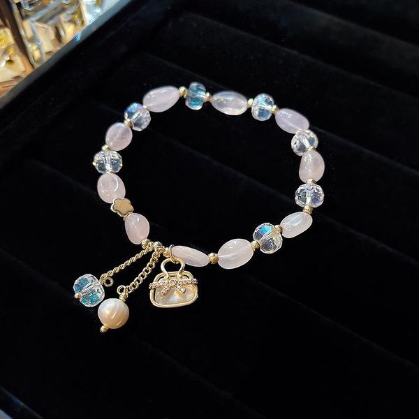 charm bracelets 2021 trendy crystal pearl design elasticity bracelet women fashion bag pendant female delicate cuff bangles, Golden;silver
charm bracelets 2021 trendy crystal pearl design elasticity bracelet women fashion bag pendant female delicate cuff bangles, Golden;silver