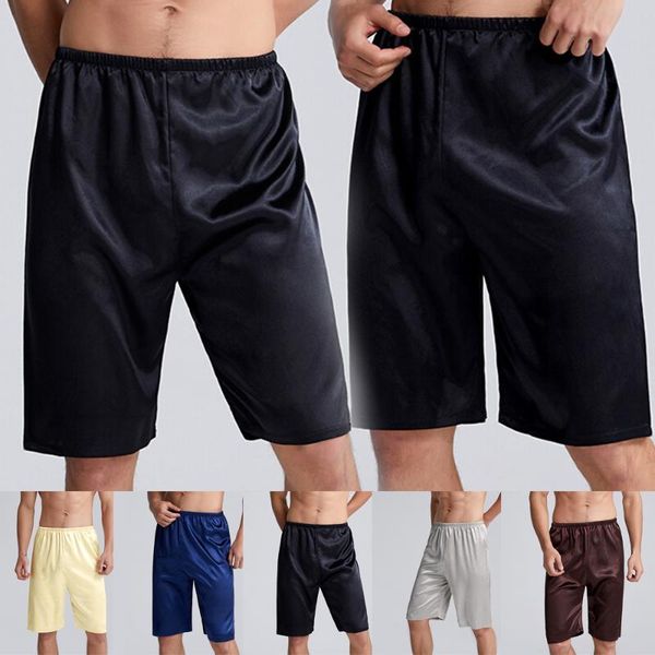 men's sleepwear home silk satin pajamas shorts pyjamas sleep bottoms nightwear artificial five-point pants, Black;brown
men's sleepwear home silk satin pajamas shorts pyjamas sleep bottoms nightwear artificial five-point pants, Black;brown