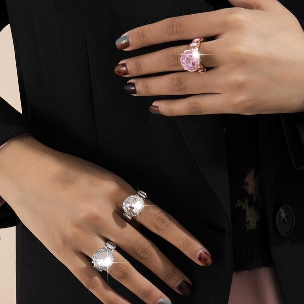 jewelry personality creativity emerald diamond temperament luxury ring accessories, Silver
jewelry personality creativity emerald diamond temperament luxury ring accessories, Silver