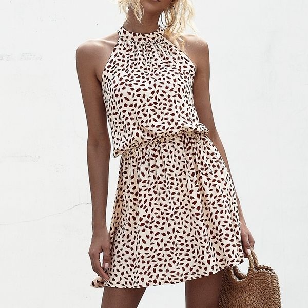 high street summer halter floral print mini dress vintage sleeveless dress beach casual party short dress for women 210316, Black;gray
high street summer halter floral print mini dress vintage sleeveless dress beach casual party short dress for women 210316, Black;gray