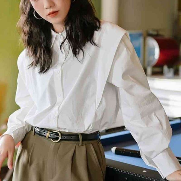 women's blouses & shirts deep white cotton blouse for women, long-sleeve vintage buffoon shirt with buttons, korean style, office space
women's blouses & shirts deep white cotton blouse for women, long-sleeve vintage buffoon shirt with buttons, korean style, office space